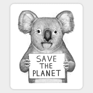 Koala save the planet Magnet